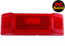 LED Sealed Clearance Marker Light W/Reflex Lens - 5 Diodes, PC Rated