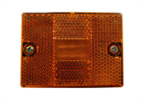 LED Rectangular Stud-Mount Marker Light W/Reflex Lens - 6 Diodes