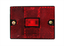 LED Rectangular Stud-Mount Marker Light W/Reflex - Single Diode