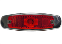 LED Low Profile Clearance Marker Light W/Stainless Steel Bezel - Single Diode