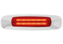LED Clearance Marker Light W/Chrome Bezel - 4 Diodes