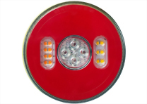 4" Round Sealed S/T/T, Back Up & Strobe Light - 34 Diodes