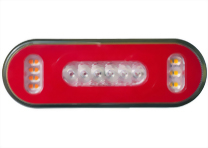 6" Oval Sealed S/T/T, Back Up & Strobe Light - 36 Diodes