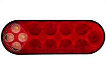 6" Oval Sealed S/T/T & Back-Up Light - 14 Diodes