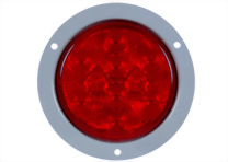 LED 4" Round Sealed S/T/T Light W/Flange - 10 Diodes