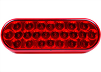 LED 6" Oval Sealed S/T/T Light - 24 Diodes