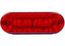 LED 6" Oval Sealed S/T/T Light - 10 Diodes, AMP