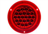 LED 4" Round Sealed S/T/T Light W/Reflex Flange - 24 diodes