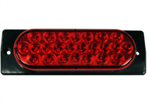 LED 6" Oval Sealed Surface Mount Strobe Light - 24 Diodes