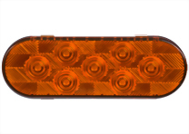 LED 6" Oval Sealed Turn Signal Light - 7 Diodes