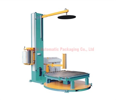 Fully automatic rotary press wrapper (chain conveyor)