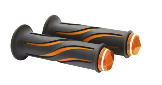 CURVE GRIPS DUAL COLOR WITH BAR-END CAP