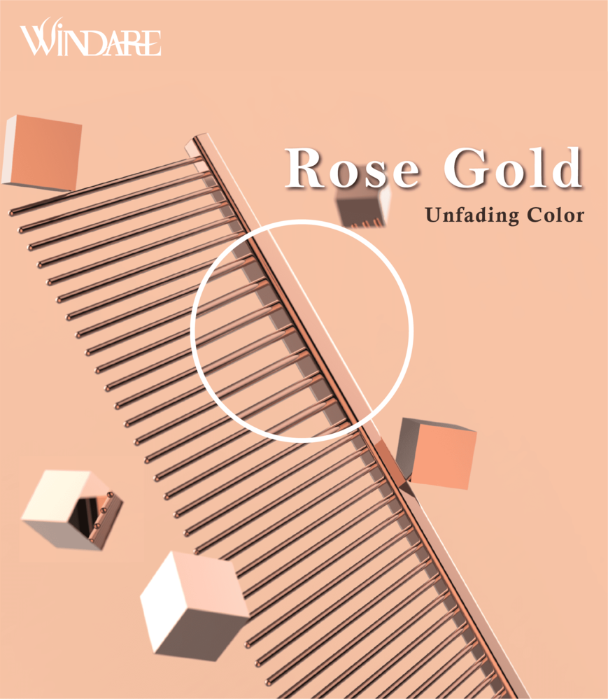 Premium Rose Gold Pet Steel Comb