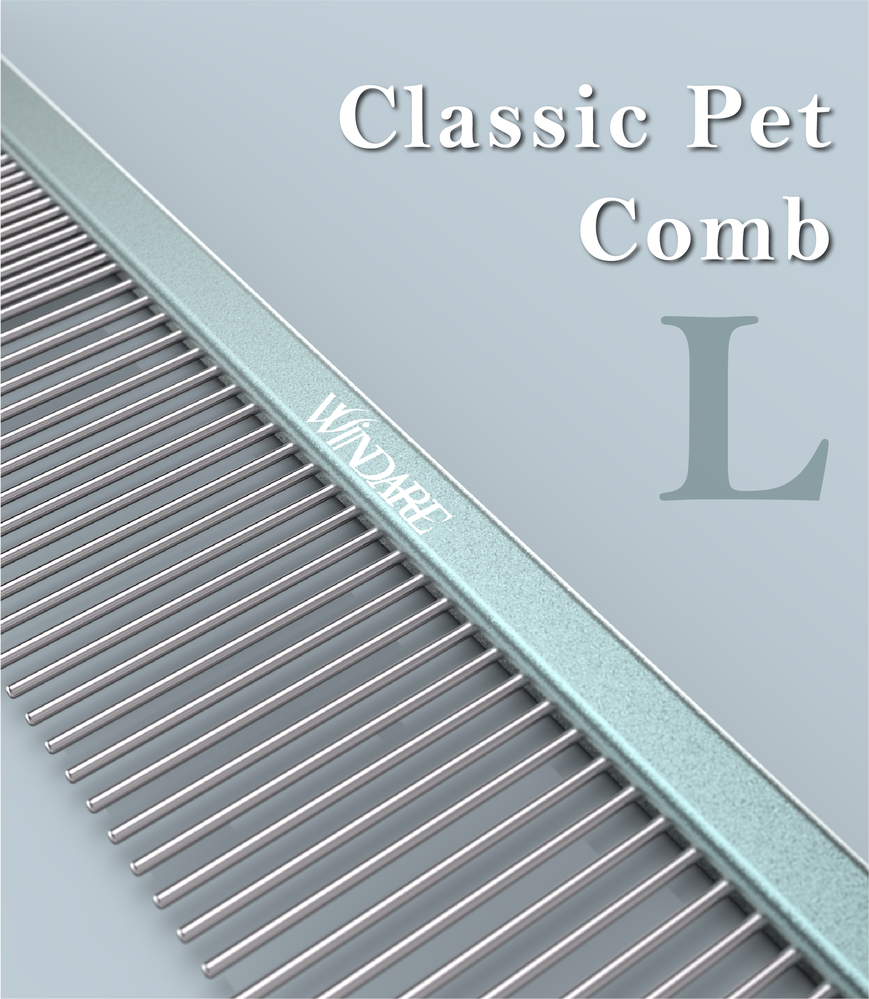 Mist Green Pet Grooming Comb L
