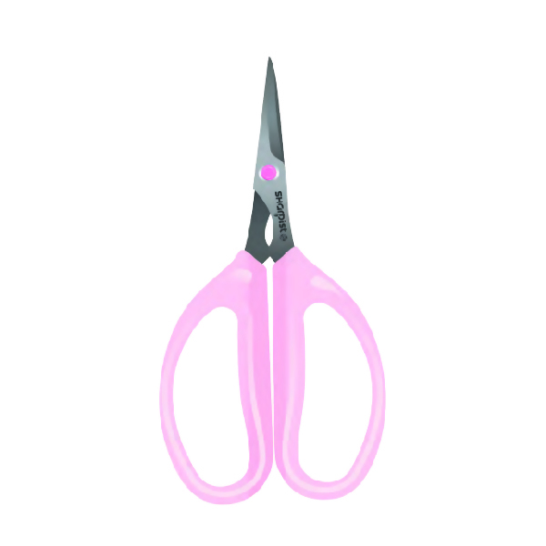 6.25" Scissors-SAK65-Satin Polish with Pink Handle
