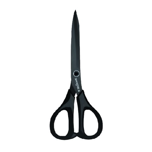6" Straight Scissors, Non-Stick Coating with Black Handle