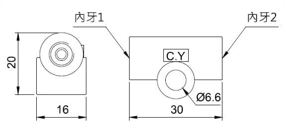 固定双接头外型图