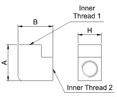 elbow-connector Dimensional-Drawing