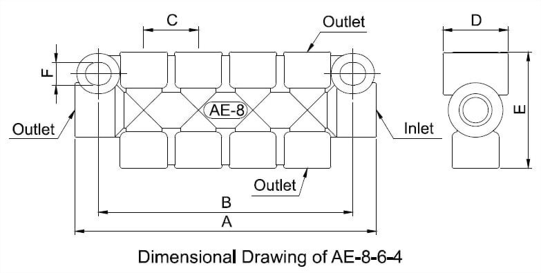 AE Type Distributor Dimensional Drawing