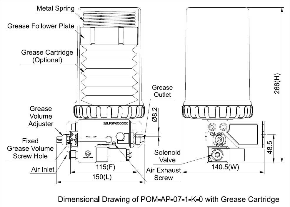 pom-ap-e Dimensional Drawing