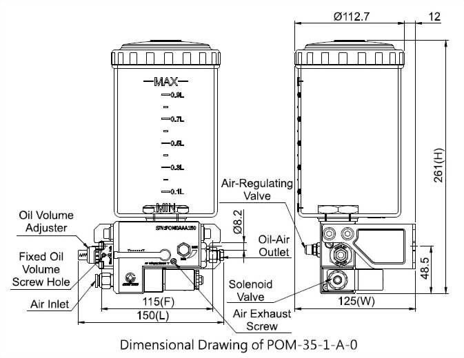 pom Dimensional Drawing