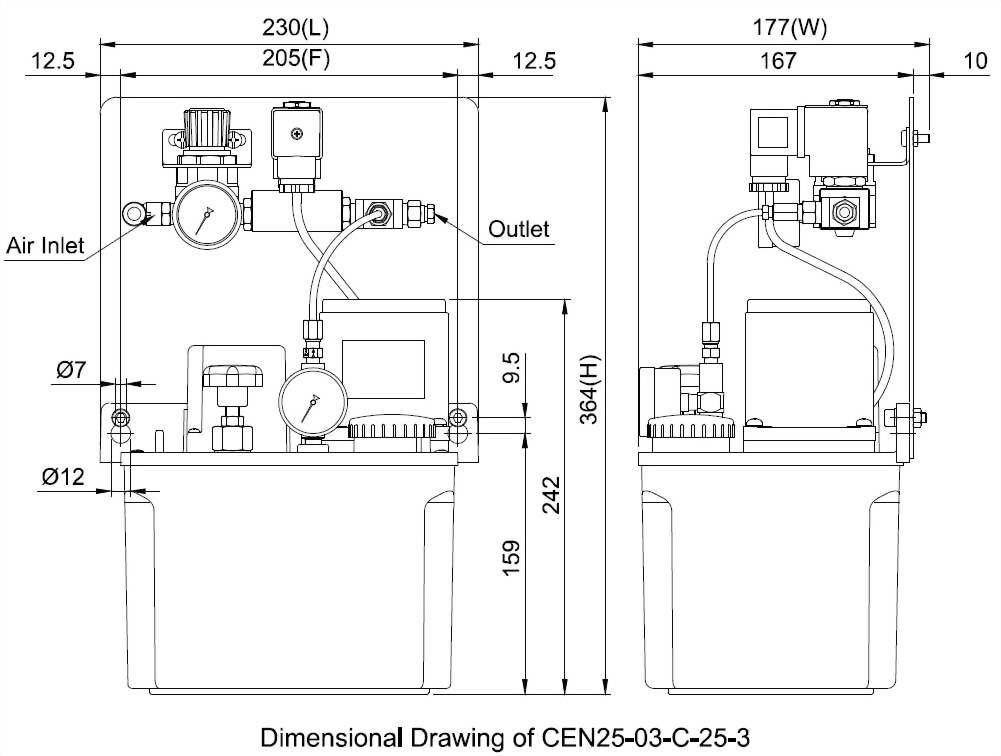 cen25 Dimensional Drawing