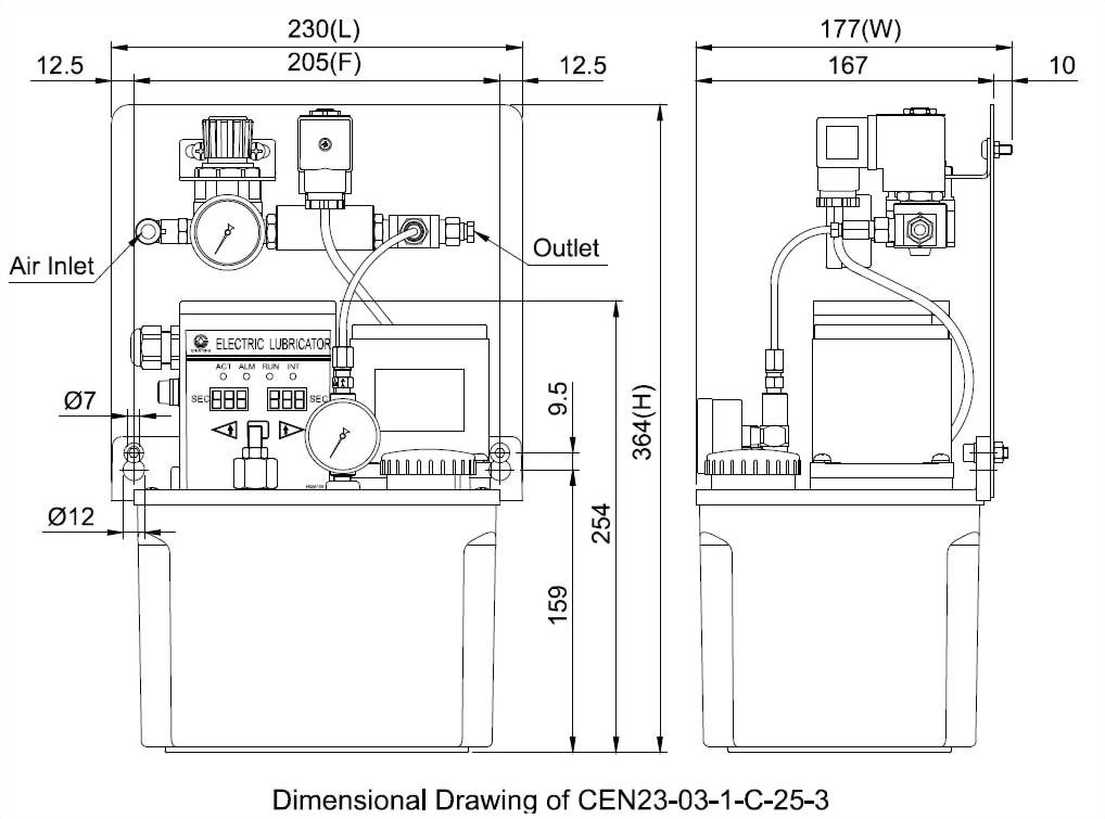 cen23 Dimensional Drawing