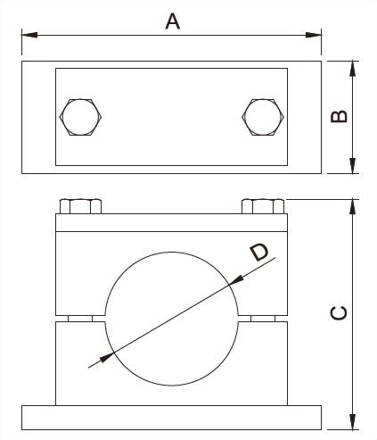 高压管夹外型图