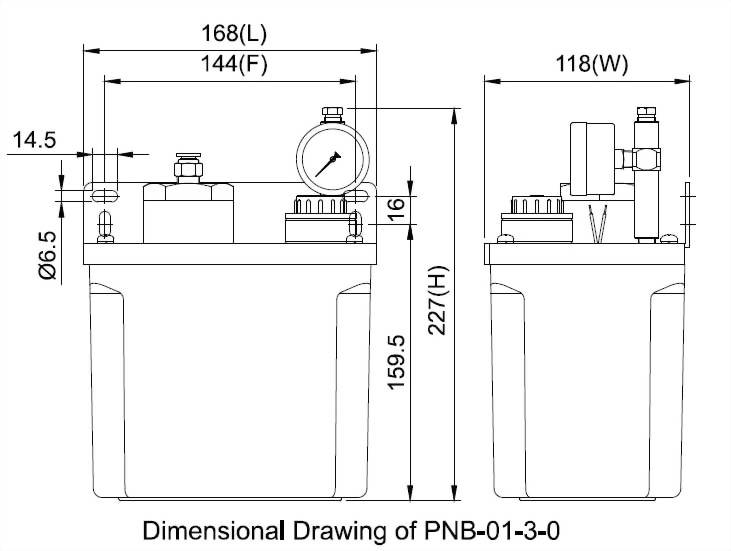 PNB Dimensional Drawing
