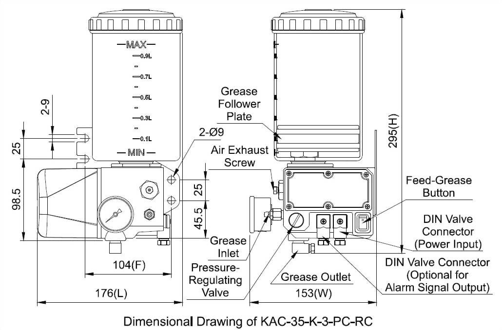 kac Dimensional Drawing
