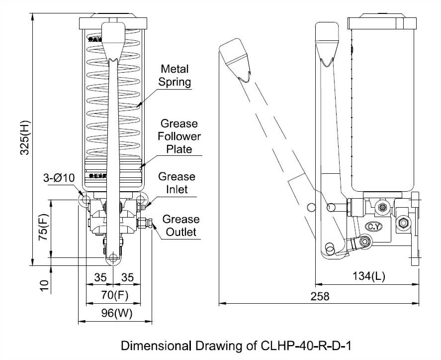 clhp Dimensional Drawing
