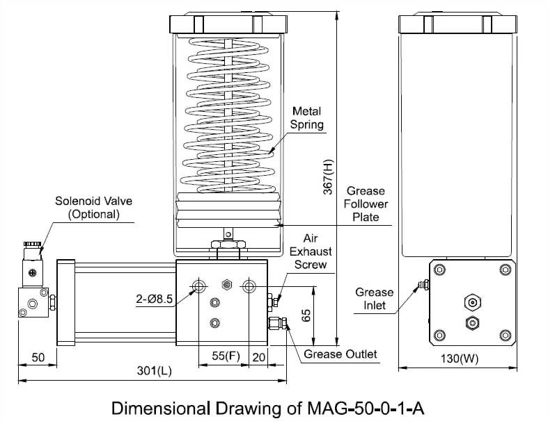 mag Dimensional Drawing