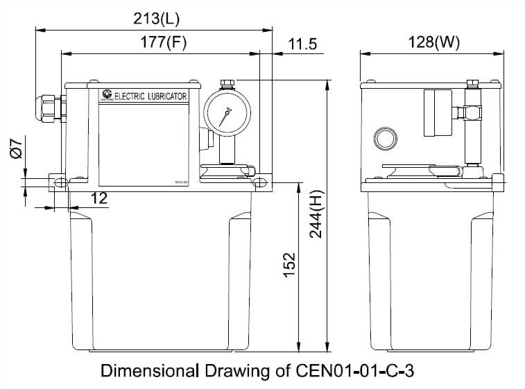 cen01 Dimensional Drawing