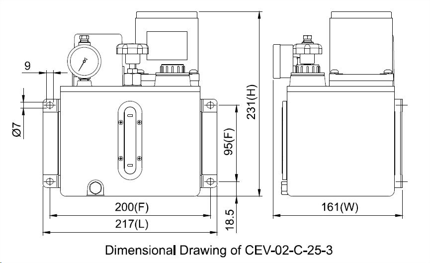 cev Dimensional Drawing