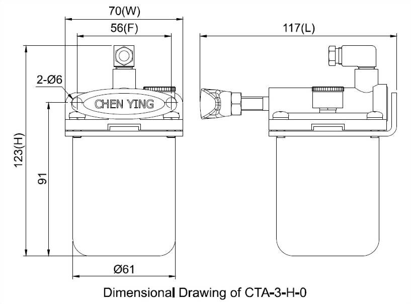 CTA-3 Dimensional Drawing