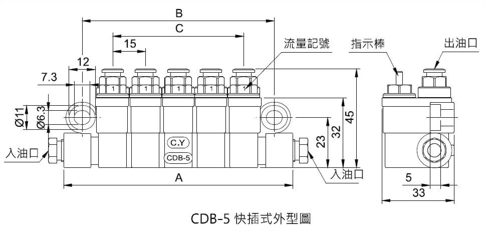 cdb快插外型图