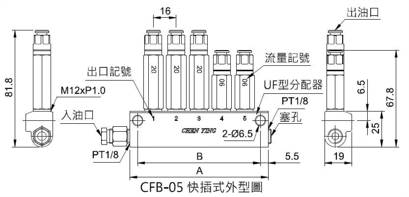 cfb型黃油用容積式分配器快插式