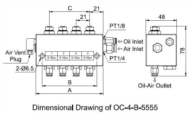 oc-4-B Dimensional Drawing