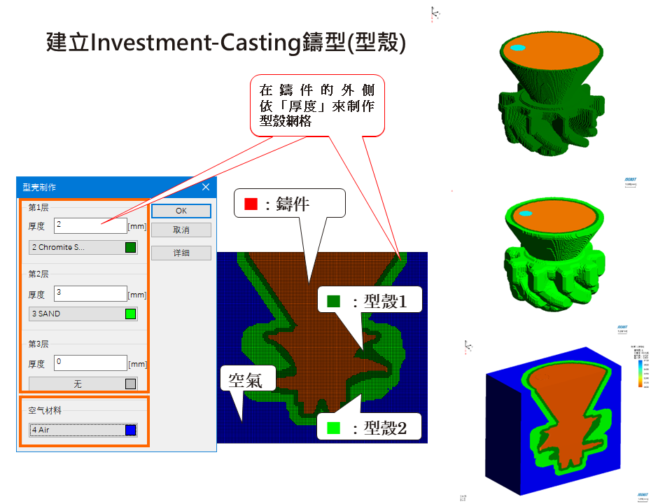 JSCAST Investment Casting Simulation Module