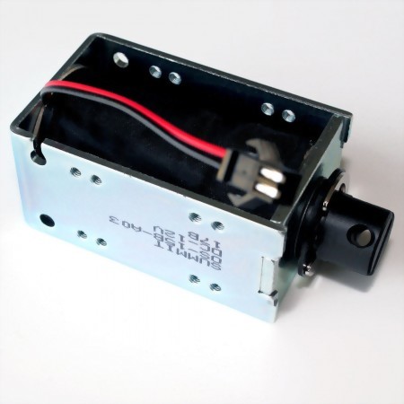 pull/push action frame solenoid, 10 mm stroke, 12VDC