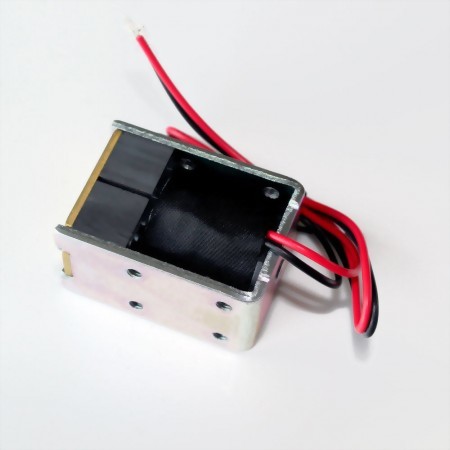 pullpush action frame solenoid with magnet, 4-10 mm stroke, 24VDC