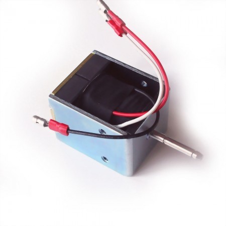 pullpush action frame solenoid with magnet, 6.35 mm stroke, 12VDC