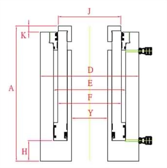 Hollow plunger cylinders
