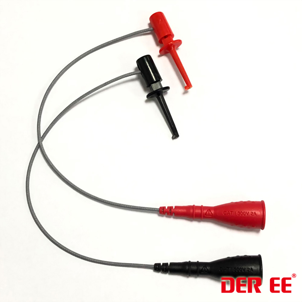 RUNCCI-YUN 30Pcs Mini Test Hook Probe Spring Clip,Multimeter Wire