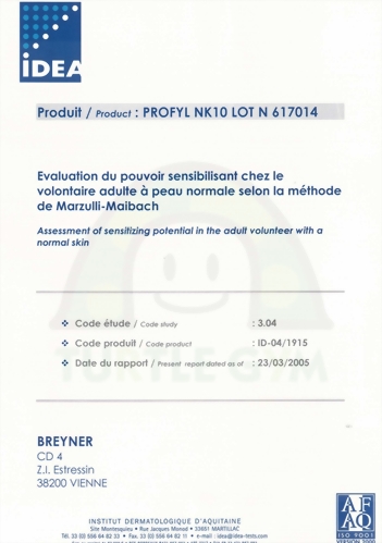 Certificato: tecnologia anti-acaro