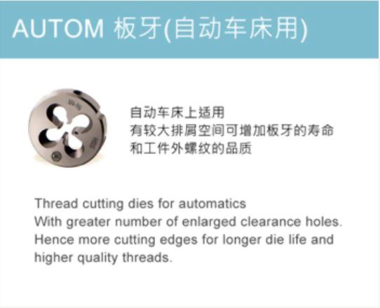 Thread cutting dies for automatics