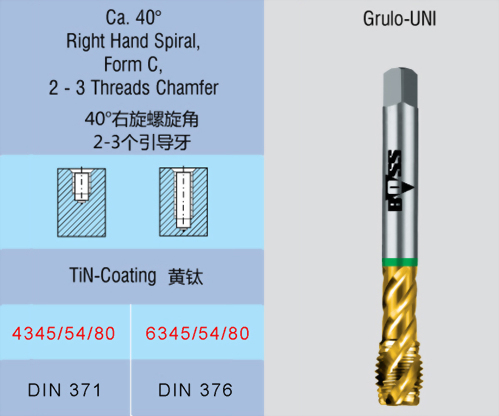 2-2.盲孔用泛用型螺旋絲攻