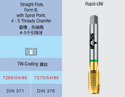 2-1通孔用泛用型先端絲攻