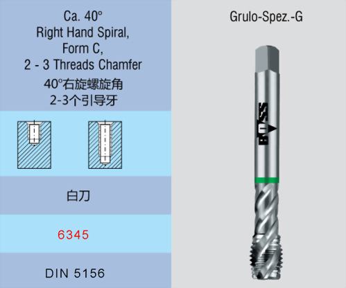 3-2.G 牙盲孔用螺旋絲攻