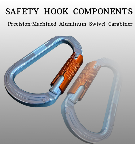 Precision Aluminum Swivel Carabiner Manufacturer | Safety Hook Components